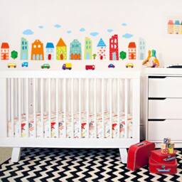 Town Wall Decal City Nursery Boy Room Decals Boys Decal - thumbnail 2