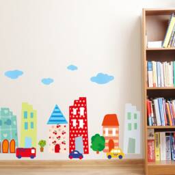 Town Wall Decal City Nursery Boy Room Decals Boys Decal - thumbnail 3