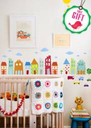 Town Wall Decal City Nursery Boy Room Decals Boys Decal - thumbnail 1