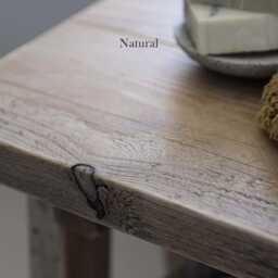 Reclaimed Wood Bedside Table With Shelf - Rustic Splay Side - thumbnail 3