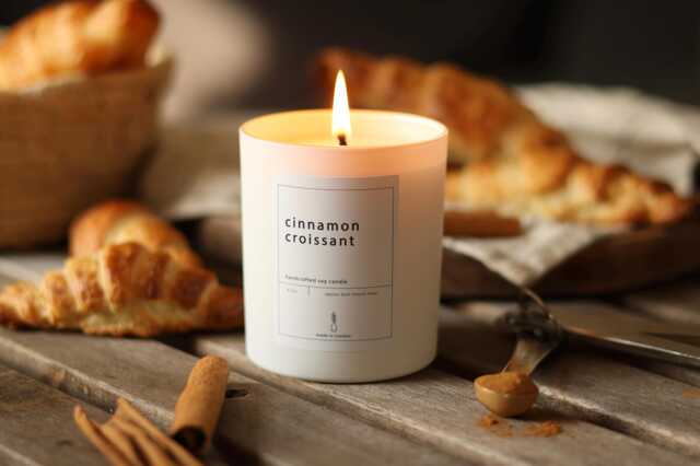 Cinnamon Croissant Soy Candle French Bakery Scent Cinnamon Foodie Sweet Vanilla Farmhouse Gift For Her Dessert Scented - image 1