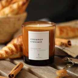 Cinnamon Croissant Soy Candle French Bakery Scent Cinnamon Foodie Sweet Vanilla Farmhouse Gift For Her Dessert Scented - thumbnail 2