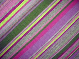 Handwoven Wool Rug - Green Purple Stripes, Vibrant Modern Design, Natural Textile - thumbnail 2