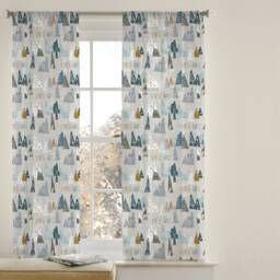 Adventure Awaits Nursery Curtains Mountain Print, Handmade Cotton - thumbnail 2