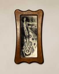 Light Oak Wooden Framed Picture, Art Nouveau Style, Frances Macdonald, The Sleeping Princess , Print, Wall Hanging Home Decor - thumbnail 1