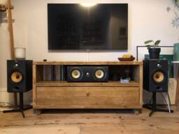 Reclaimed Wood Tv Stand Retro Media Console With Hairpin Legs