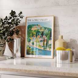 Loire Valley France Travel Poster French Chateau Wall Art - thumbnail 4