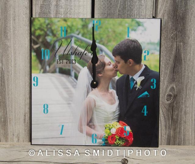 Custom Clock Created With Your Photograph - Desk Clock, Wall - Christmas Gift, Clock, Wood Photo Clock Valentine's Gift - image 1