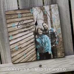 Custom Clock Created With Your Photograph - Desk Clock, Wall - Christmas Gift, Clock, Wood Photo Clock Valentine's Gift - thumbnail 3