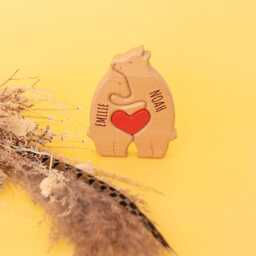 Bear Family, Family Puzzle, Gift, Gift For Mom, Dad, Housewarming Father's Day, Mother's Day - thumbnail 3