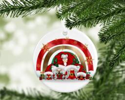 Gonk Gonks Christmas Personalised Kids Gift Present Keepsake Novelty Bauble Tree Xmas Couple Boyfriend Girlfriend Family - thumbnail 1