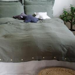 Linen Duvet Cover in Handmade, 100% Linen Bedding, Light Grey Bedlinen, European Flax, King, Queen, Full, Single, Custom Sizes Avaiable - thumbnail 4