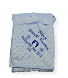 Personalised Baby Feet Stars Dimple Blanket Wrap - thumbnail 1