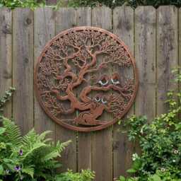 Handmade Bronze Tree Of Life Wall Art, Robins Family, 60cm - thumbnail 4