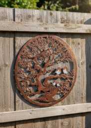 Handmade Bronze Tree Of Life Wall Art, Robins Family, 60cm - thumbnail 1