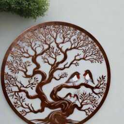 Handmade Bronze Tree Of Life Wall Art, Robins Family, 60cm - thumbnail 3