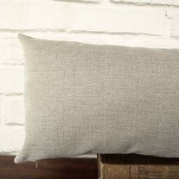 Dark Brown Faux Leather Lumbar Pillow Cover Modern Scandinavian Decor - thumbnail 3