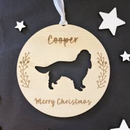 Personalised Springer Spaniel Christmas Bauble - Silhouette Dog Breed - thumbnail 3
