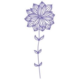 Wall Decal Dainty Flower, Flower Wall Sticker, Vinyl Stencil, Decor - thumbnail 3