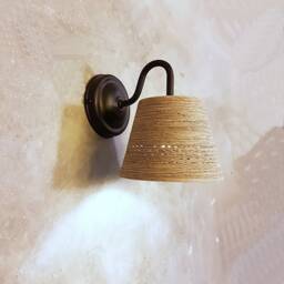 Handmade Gray Ceramic Wall Sconce Rustic Bedside Lighting - thumbnail 3