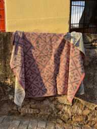 Ethnic Kantha Throw Hand Embroidered Carpet Pattern Rustic Home Decor Accent - thumbnail 1