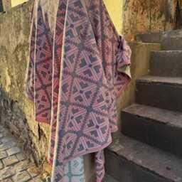 Ethnic Kantha Throw Hand Embroidered Carpet Pattern Rustic Home Decor Accent - thumbnail 3