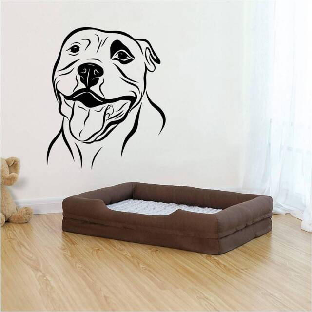 Staffy Vinyl Wall Art, Decal, Sticker, Transfer, Mural, Removable, Decor, Rent Friendly, Interior, Exterior, Full Wall, Home Decor - 1022 - image 1