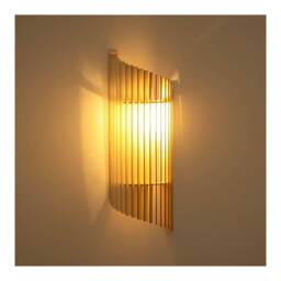 "Scandinavian Wood Cardboard Wall Lamp With Ecological Minimalist Design Cocoon Recycled Kido ""Iris" - thumbnail 1