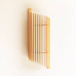 "Scandinavian Wood Cardboard Wall Lamp With Ecological Minimalist Design Cocoon Recycled Kido ""Iris" - thumbnail 2