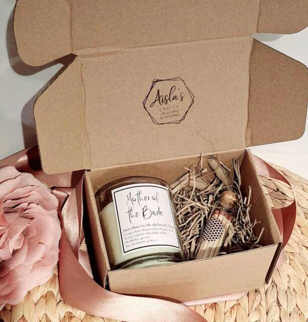 Bridesmaid Proposal Candle Gift Set, Vanilla Scent, Personalised Label - image 1