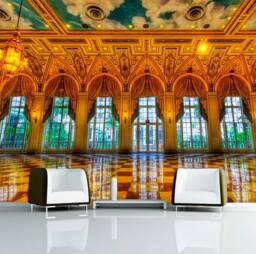 Luxury Royal Interior Wallpaper Ballroom Wall Decals Murals For Living Room Baroque Castle Photo Customized Decal - thumbnail 1