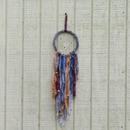 Dream Catcher, Dreamcatcher Denim, Wall Hanging Boho, Southwestern Art, Tribal Home Decor, Fabric Talisman, Spiritual Art Dc12 - thumbnail 2