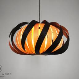 Pendant Lamp/Ceiling Light From Wood. Wenge & Birch Veneer - thumbnail 3