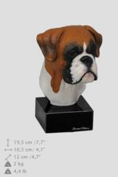 Boxer, Dog Marble Statue, Painted, Limited Edition, Make Your Own Artdog. Made Of Cold Cast Bronze. Perfect Gift. Limited Edition