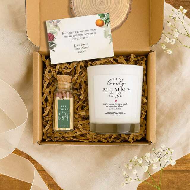Personalized Mummy To Be Candle Gift Set Natural Soy, Essential Oils - image 1