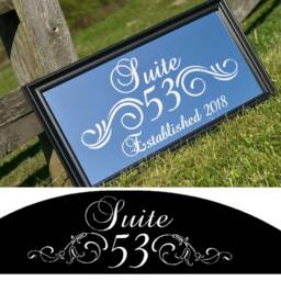 Custom Personalized Logo Mirror, Large Bar Engraved Black Mirror, 12x24 - thumbnail 2
