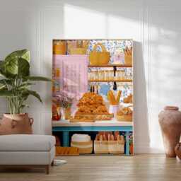 French Bakery Print, Croissant & Bread Artwork, Kitchen Decor - thumbnail 4