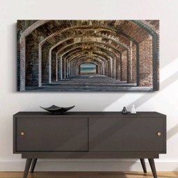 "The Brick Arches To The Key West Canvas Wall Art - 58""x28" - thumbnail 2