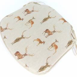stag & Deer Small Spindle Back Tie-On Seat Pads Dining/Patio/Garden/Kitchen - thumbnail 3