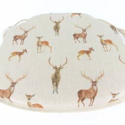 stag & Deer Small Spindle Back Tie-On Seat Pads Dining/Patio/Garden/Kitchen - thumbnail 2