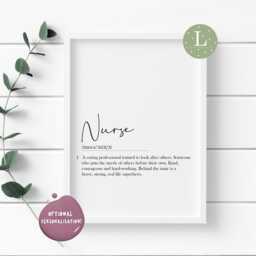 Nurse Definition Print - Gift Card Gifts For Nurses Nursing Personalised Nurse Gift Quote Nhs - thumbnail 3