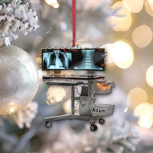Custom Medical Imaging Christmas Ornament, Radiology Gift - image 1