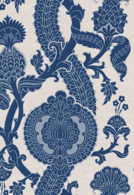 Shalkar in Indigo-Damask - This Listing Is For One Pillow - image 1