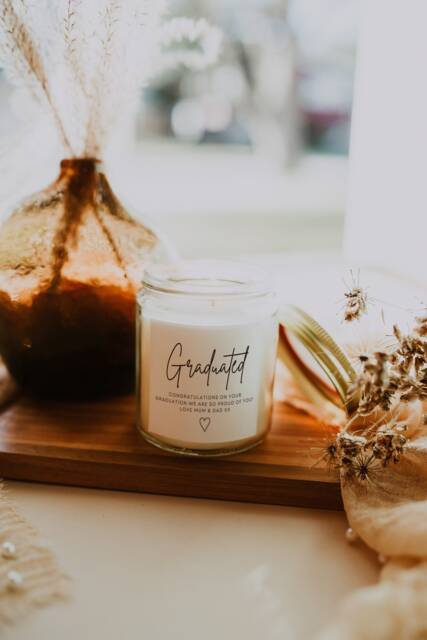 Personalised Graduation Gift - Candle University Graduate Custom - image 1