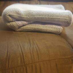 Purple, Light Grey, White Crochet Baby Blanket. Crochet Throw. Handmade Afghan. Afghan.baby Baby Gift - thumbnail 3