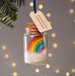 Rainbow Christmas Tree Decoration, Personalised Ornament, Keepsake Gift, Holiday Personalized Gifts