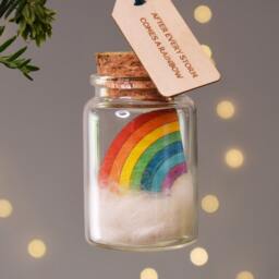 Rainbow Christmas Tree Decoration, Personalised Ornament, Keepsake Gift, Holiday Personalized Gifts - thumbnail 2