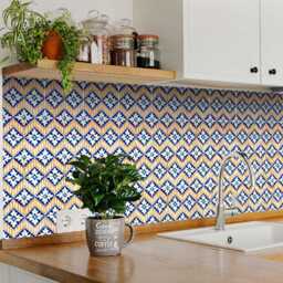 Bathroom Decal Mexican Tile Stickers Set Of 24 Fliesenaufkleber Tiles Decal Talavera Wall Decals Mural Kitchen Tiles H25 - thumbnail 2