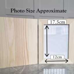 Personalised Engraved Wooden Book Photo Frame - Umrah Mubarak Gift Hajj Surah Rabbana Atina Arabic Calligraphy - thumbnail 2