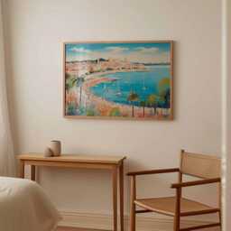 Cannes France Travel Poster French Riviera Coastal Wall Art - thumbnail 3